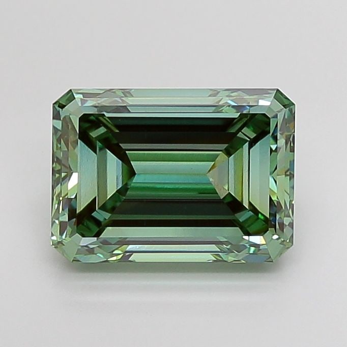 Loose Diamond - EMERALD 5.55ct Fancy Vivid Green VS1: Loose Diamond - EMERALD 5.55ct Fancy Vivid Green VS1 Source: This is a real non-mined Diamond that has been grown in a lab Shape: EMERALD Carats: 5.55 Color: Fancy Vivid Green Certification: IGI Video