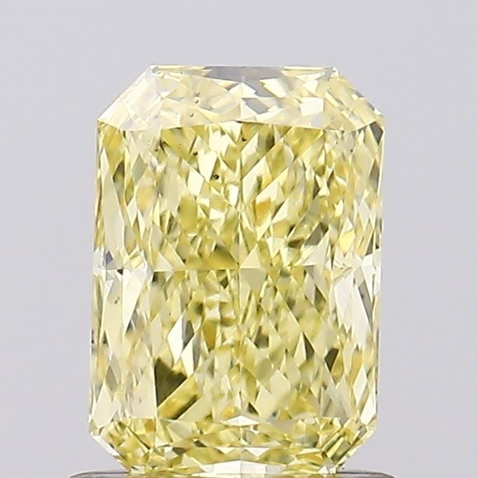 Loose Diamond - RADIANT 1.02ct Fancy Intense Yellow VS2: Loose Diamond - RADIANT 1.02ct Fancy Intense Yellow VS2 Source: This is a real non-mined Diamond that has been grown in a lab Shape: RADIANT Carats: 1.02 Color: Fancy Intense Yellow Certification: IGI