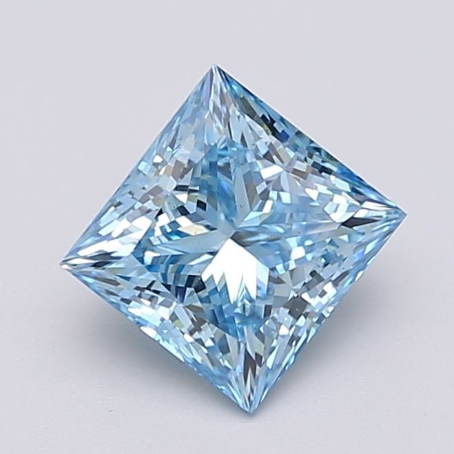 Loose Diamond - PRINCESS 2.01ct Fancy Vivid Blue VS2: Loose Diamond - PRINCESS 2.01ct Fancy Vivid Blue VS2 Source: This is a real non-mined Diamond that has been grown in a lab Shape: PRINCESS Carats: 2.01 Color: Fancy Vivid Blue Certification: IGI Video