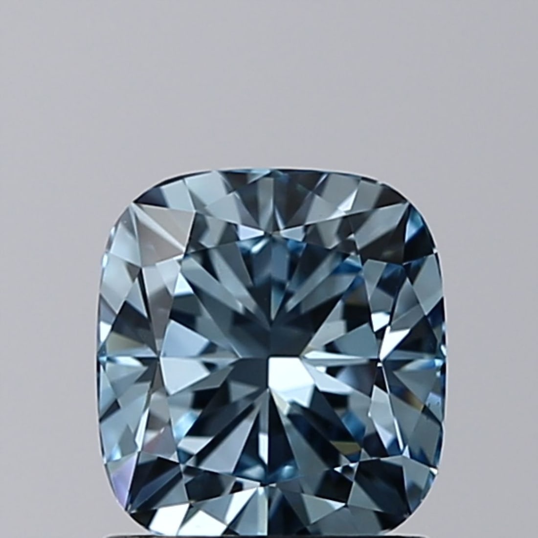 Loose Diamond - CUSHION BRILLIANT 1.1ct Fancy Intense Blue VS1: Loose Diamond - CUSHION BRILLIANT 1.1ct Fancy Intense Blue VS1 Source: This is a real non-mined Diamond that has been grown in a lab Shape: CUSHION BRILLIANT Carats: 1.1 Color: Fancy Intense Blue Cert
