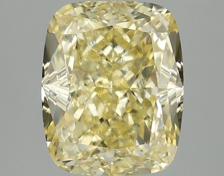 Loose Diamond - CUSHION MODIFIED 3.04ct Fancy Vivid Yellow VVS2: Loose Diamond - CUSHION MODIFIED 3.04ct Fancy Vivid Yellow VVS2 Source: This is a real non-mined Diamond that has been grown in a lab Shape: CUSHION MODIFIED Carats: 3.04 Color: Fancy Vivid Yellow Cer