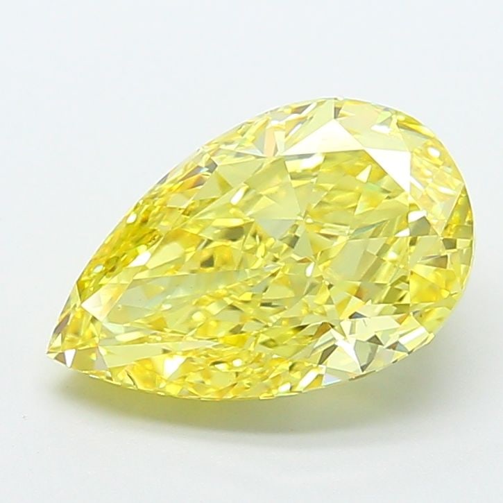 Loose Diamond - PEAR 5.04ct Fancy Intense Yellow VS2: Loose Diamond - PEAR 5.04ct Fancy Intense Yellow VS2 Source: This is a real non-mined Diamond that has been grown in a lab Shape: PEAR Carats: 5.04 Color: Fancy Intense Yellow Certification: IGI The D