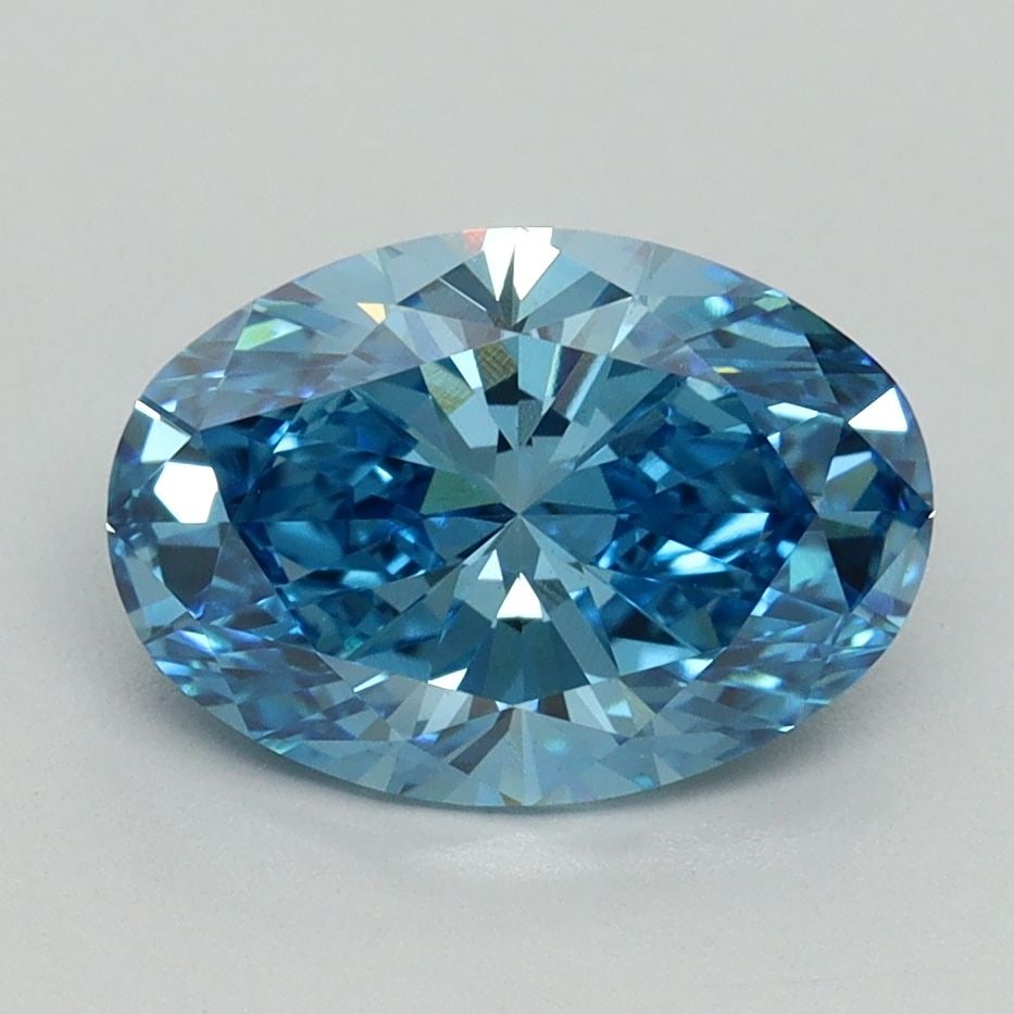 Loose Diamond - OVAL 2.13ct Fancy Vivid Blue VS1: Loose Diamond - OVAL 2.13ct Fancy Vivid Blue VS1 Source: This is a real non-mined Diamond that has been grown in a lab Shape: OVAL Carats: 2.13 Color: Fancy Vivid Blue Certification: IGI Video: