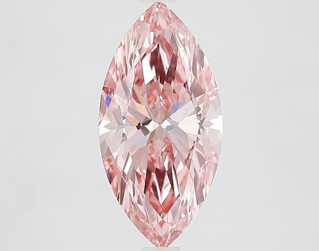 Loose Diamond - MARQUISE 2.51ct Fancy Vivid Pink VS2: Loose Diamond - MARQUISE 2.51ct Fancy Vivid Pink VS2 Source: This is a real non-mined Diamond that has been grown in a lab Shape: MARQUISE Carats: 2.51 Color: Fancy Vivid Pink Certification: IGI Video