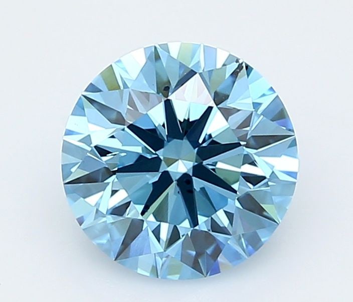 Loose Diamond - ROUND 2.23ct Fancy Vivid Blue SI1: Loose Diamond - ROUND 2.23ct Fancy Vivid Blue SI1 Source: This is a real non-mined Diamond that has been grown in a lab Shape: ROUND Carats: 2.23 Color: Fancy Vivid Blue Certification: IGI Video: