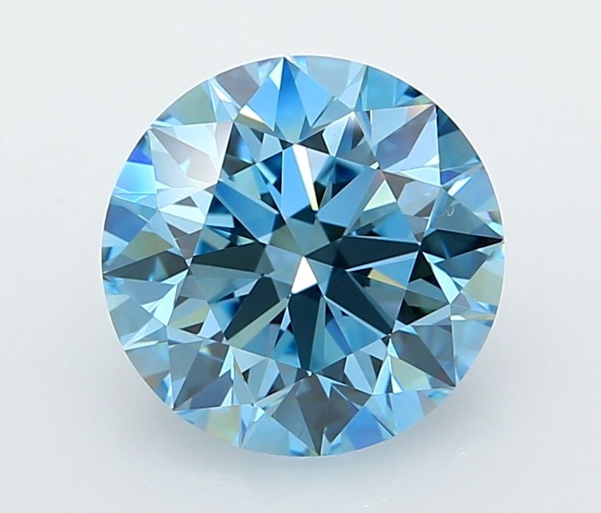 Ideal Loose Diamond - ROUND 3.02ct Fancy Vivid Blue VVS2: Ideal Loose Diamond - ROUND 3.02ct Fancy Vivid Blue VVS2 Source: This is a real non-mined Diamond that has been grown in a lab Shape: ROUND Carats: 3.02 Color: Fancy Vivid Blue Certification: IGI Vide