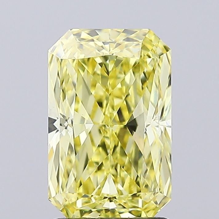 Loose Diamond - RADIANT 2.01ct Fancy Vivid Yellow VS1: Loose Diamond - RADIANT 2.01ct Fancy Vivid Yellow VS1 Source: This is a real non-mined Diamond that has been grown in a lab Shape: RADIANT Carats: 2.01 Color: Fancy Vivid Yellow Certification: IGI Vid