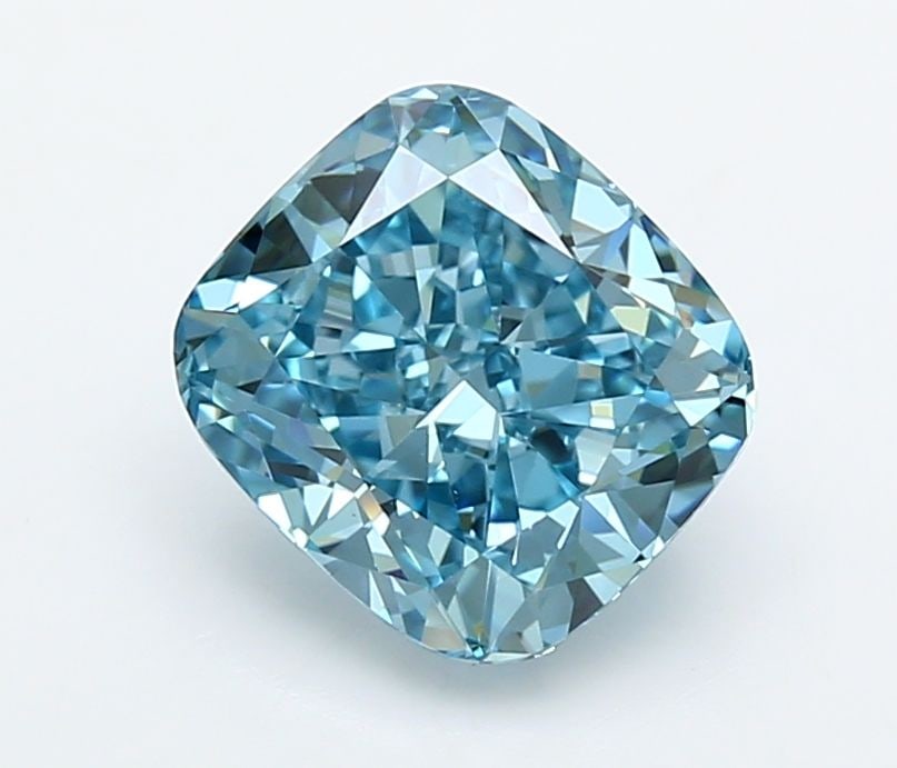 Loose Diamond - CUSHION MODIFIED 2.58ct Fancy Vivid Blue VS1: Loose Diamond - CUSHION MODIFIED 2.58ct Fancy Vivid Blue VS1 Source: This is a real non-mined Diamond that has been grown in a lab Shape: CUSHION MODIFIED Carats: 2.58 Color: Fancy Vivid Blue Certific