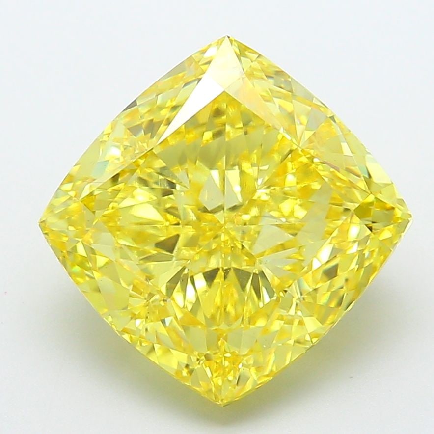 Loose Diamond - CUSHION MODIFIED 8.06ct Fancy Vivid Yellow VS1: Loose Diamond - CUSHION MODIFIED 8.06ct Fancy Vivid Yellow VS1 Source: This is a real non-mined Diamond that has been grown in a lab Shape: CUSHION MODIFIED Carats: 8.06 Color: Fancy Vivid Yellow Cert