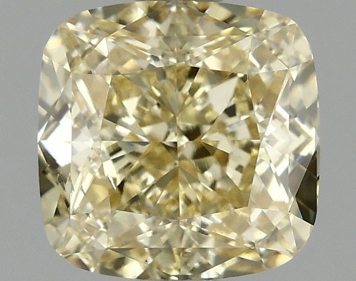 Loose Diamond - CUSHION BRILLIANT 1.52ct Fancy Intense Yellow VS2: Loose Diamond - CUSHION BRILLIANT 1.52ct Fancy Intense Yellow VS2 Source: This is a real non-mined Diamond that has been grown in a lab Shape: CUSHION BRILLIANT Carats: 1.52 Color: Fancy Intense Yello