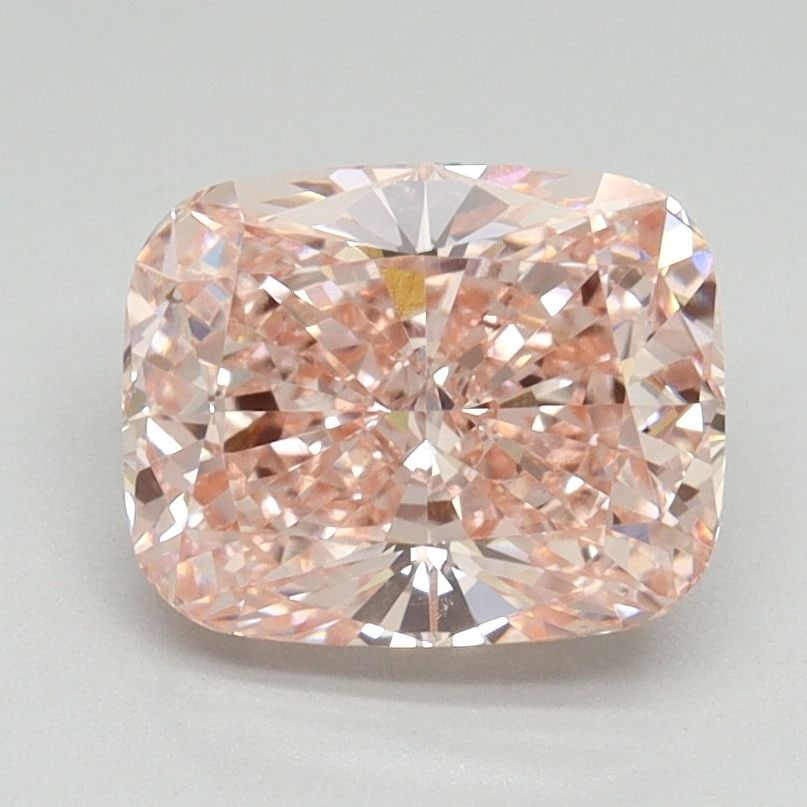 Loose Diamond - CUSHION BRILLIANT 2.02ct Fancy Vivid Pink VS1: Loose Diamond - CUSHION BRILLIANT 2.02ct Fancy Vivid Pink VS1 Source: This is a real non-mined Diamond that has been grown in a lab Shape: CUSHION BRILLIANT Carats: 2.02 Color: Fancy Vivid Pink Certif