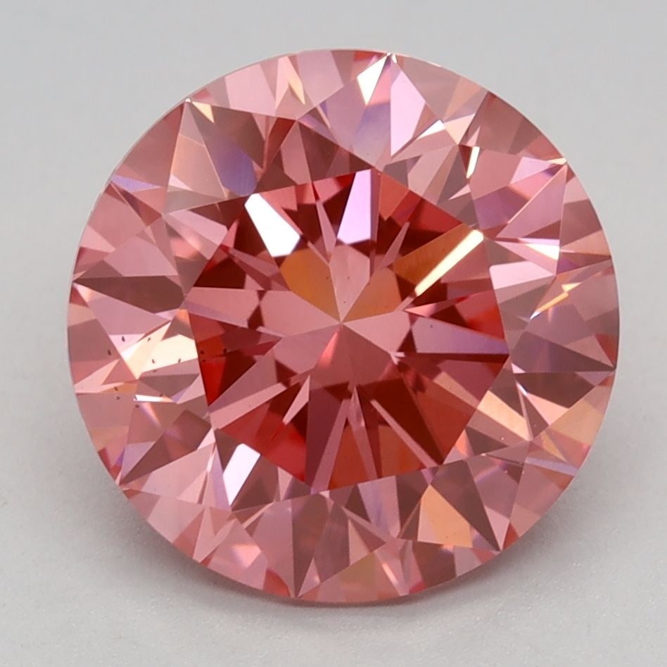 Loose Diamond - ROUND 3.03ct Fancy Vivid Pink VS2: Loose Diamond - ROUND 3.03ct Fancy Vivid Pink VS2 Source: This is a real non-mined Diamond that has been grown in a lab Shape: ROUND Carats: 3.03 Color: Fancy Vivid Pink Certification: IGI Video: