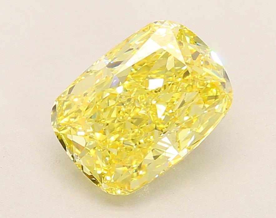 Loose Diamond - CUSHION MODIFIED 2.51ct Fancy Vivid Yellow VS1: Loose Diamond - CUSHION MODIFIED 2.51ct Fancy Vivid Yellow VS1 Source: This is a real non-mined Diamond that has been grown in a lab Shape: CUSHION MODIFIED Carats: 2.51 Color: Fancy Vivid Yellow Cert