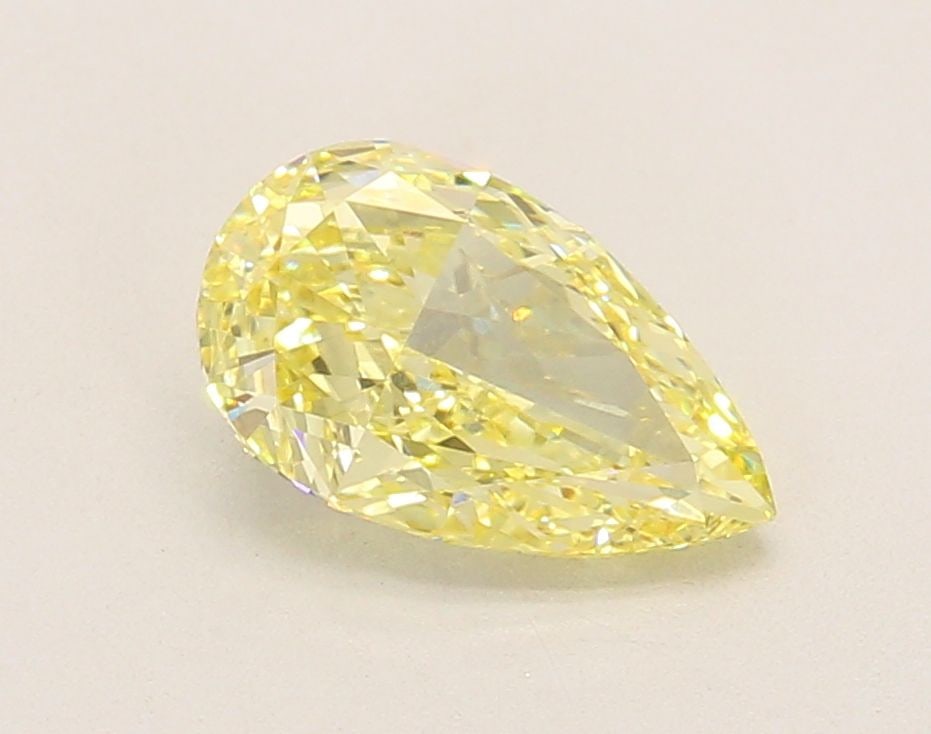 Loose Diamond - PEAR 1.61ct Fancy Intense Yellow VVS2: Loose Diamond - PEAR 1.61ct Fancy Intense Yellow VVS2 Source: This is a real non-mined Diamond that has been grown in a lab Shape: PEAR Carats: 1.61 Color: Fancy Intense Yellow Certification: IGI Vide