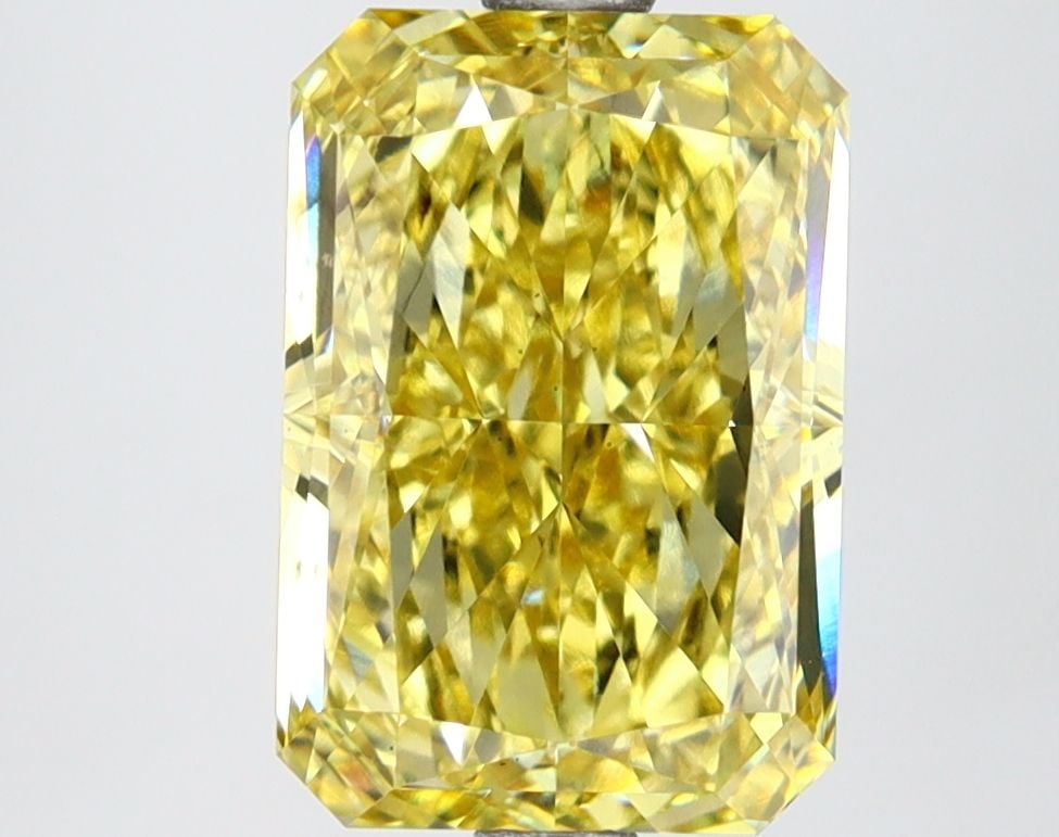 Loose Diamond - RADIANT 3.32ct Fancy Vivid Yellow VS2: Loose Diamond - RADIANT 3.32ct Fancy Vivid Yellow VS2 Source: This is a real non-mined Diamond that has been grown in a lab Shape: RADIANT Carats: 3.32 Color: Fancy Vivid Yellow Certification: IGI Vid