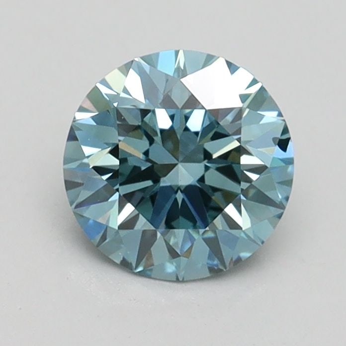 Loose Diamond - ROUND 0.92ct Fancy Vivid Greenish Blue SI1: Loose Diamond - ROUND 0.92ct Fancy Vivid Greenish Blue SI1 Source: This is a real non-mined Diamond that has been grown in a lab Shape: ROUND Carats: 0.92 Color: Fancy Vivid Greenish Blue Certificatio