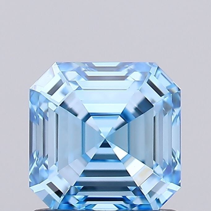 Loose Diamond - ASSCHER 1.11ct Fancy Vivid Blue VVS1: Loose Diamond - ASSCHER 1.11ct Fancy Vivid Blue VVS1 Source: This is a real non-mined Diamond that has been grown in a lab Shape: ASSCHER Carats: 1.11 Color: Fancy Vivid Blue Certification: IGI Video: