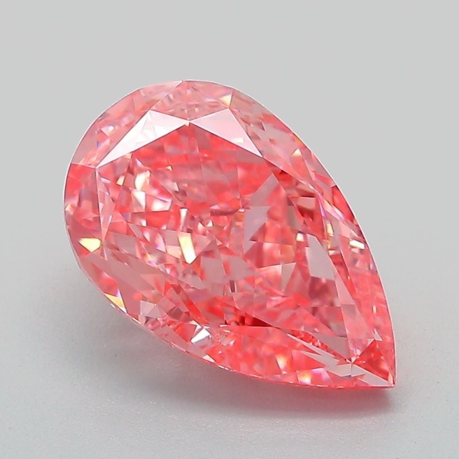 Loose Diamond - PEAR 3.09ct Fancy Vivid Pink VVS2: Loose Diamond - PEAR 3.09ct Fancy Vivid Pink VVS2 Source: This is a real non-mined Diamond that has been grown in a lab Shape: PEAR Carats: 3.09 Color: Fancy Vivid Pink Certification: IGI Video: