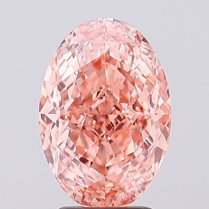 Loose Diamond - OVAL 3.54ct Fancy Vivid Pink VS1: Loose Diamond - OVAL 3.54ct Fancy Vivid Pink VS1 Source: This is a real non-mined Diamond that has been grown in a lab Shape: OVAL Carats: 3.54 Color: Fancy Vivid Pink Certification: IGI Video: