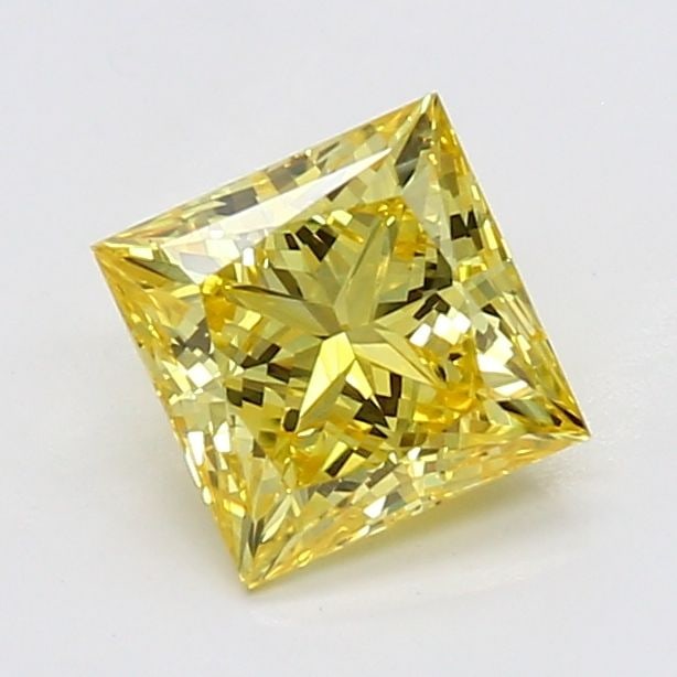 Loose Diamond - PRINCESS 0.62ct Fancy Vivid Yellow VS1: Loose Diamond - PRINCESS 0.62ct Fancy Vivid Yellow VS1 Source: This is a real non-mined Diamond that has been grown in a lab Shape: PRINCESS Carats: 0.62 Color: Fancy Vivid Yellow Certification: NONE