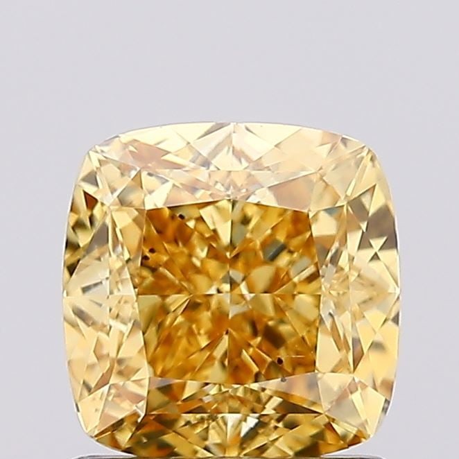 Loose Diamond - CUSHION MODIFIED 1.19ct Fancy Vivid Yellow VS1: Loose Diamond - CUSHION MODIFIED 1.19ct Fancy Vivid Yellow VS1 Source: This is a real non-mined Diamond that has been grown in a lab Shape: CUSHION MODIFIED Carats: 1.19 Color: Fancy Vivid Yellow Cert
