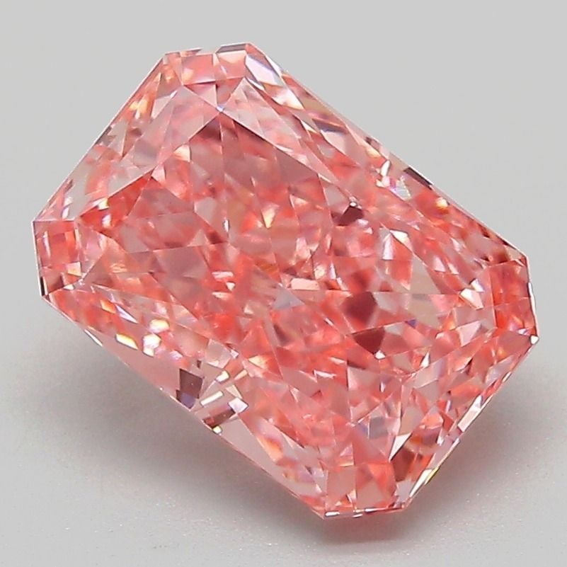 Loose Diamond - RADIANT 2.69ct Fancy Vivid Pink VVS2: Loose Diamond - RADIANT 2.69ct Fancy Vivid Pink VVS2 Source: This is a real non-mined Diamond that has been grown in a lab Shape: RADIANT Carats: 2.69 Color: Fancy Vivid Pink Certification: IGI Video: