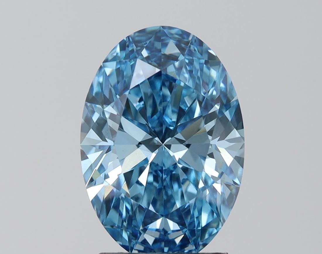 Loose Diamond - OVAL 3.1ct Fancy Vivid Blue VS2 (1 of 1)
