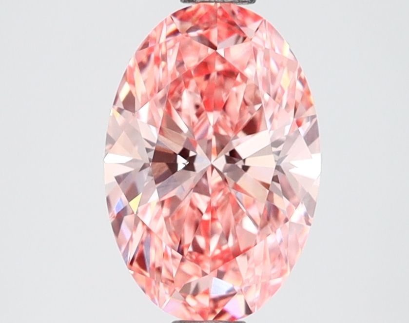 Loose Diamond - OVAL 1.3ct Fancy Vivid Pink VS1: Loose Diamond - OVAL 1.3ct Fancy Vivid Pink VS1 Source: This is a real non-mined Diamond that has been grown in a lab Shape: OVAL Carats: 1.3 Color: Fancy Vivid Pink Certification: IGI Video: