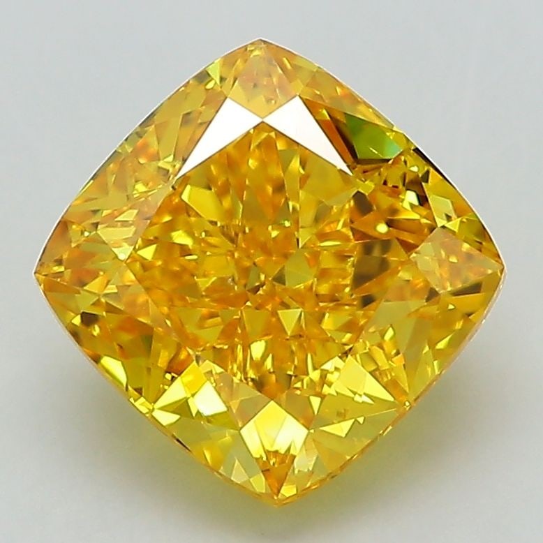 Loose Diamond - CUSHION MODIFIED 3.02ct Fancy Vivid Yellow VS2: Loose Diamond - CUSHION MODIFIED 3.02ct Fancy Vivid Yellow VS2 Source: This is a real non-mined Diamond that has been grown in a lab Shape: CUSHION MODIFIED Carats: 3.02 Color: Fancy Vivid Yellow