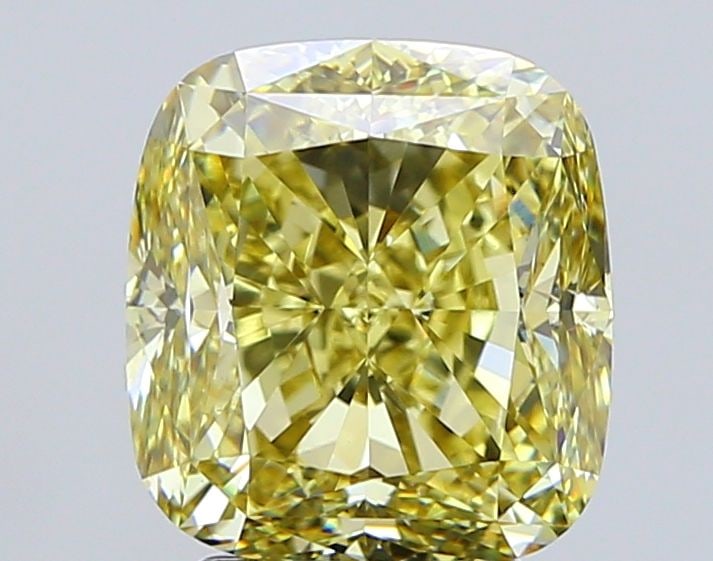 Loose Diamond - CUSHION MODIFIED 5.01ct Fancy Yellow VS1: Loose Diamond - CUSHION MODIFIED 5.01ct Fancy Yellow VS1 Source: This is a real non-mined Diamond that has been grown in a lab Shape: CUSHION MODIFIED Carats: 5.01 Color: Fancy Yellow Certification: I