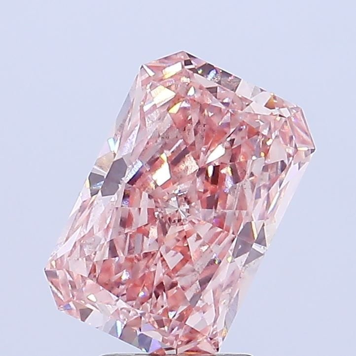 Loose Diamond - RADIANT 3.06ct Fancy Intense Brownish Pink SI1: Loose Diamond - RADIANT 3.06ct Fancy Intense Brownish Pink SI1 Source: This is a real non-mined Diamond that has been grown in a lab Shape: RADIANT Carats: 3.06 Color: Fancy Intense Brownish Pink Cert