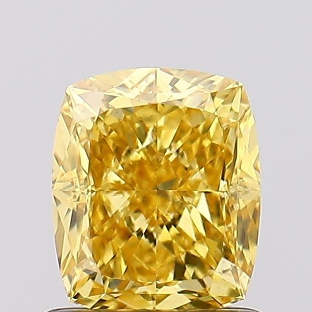 Loose Diamond - CUSHION MODIFIED 1.14ct Fancy Vivid Yellow VS1: Loose Diamond - CUSHION MODIFIED 1.14ct Fancy Vivid Yellow VS1 Source: This is a real non-mined Diamond that has been grown in a lab Shape: CUSHION MODIFIED Carats: 1.14 Color: Fancy Vivid Yellow Cert