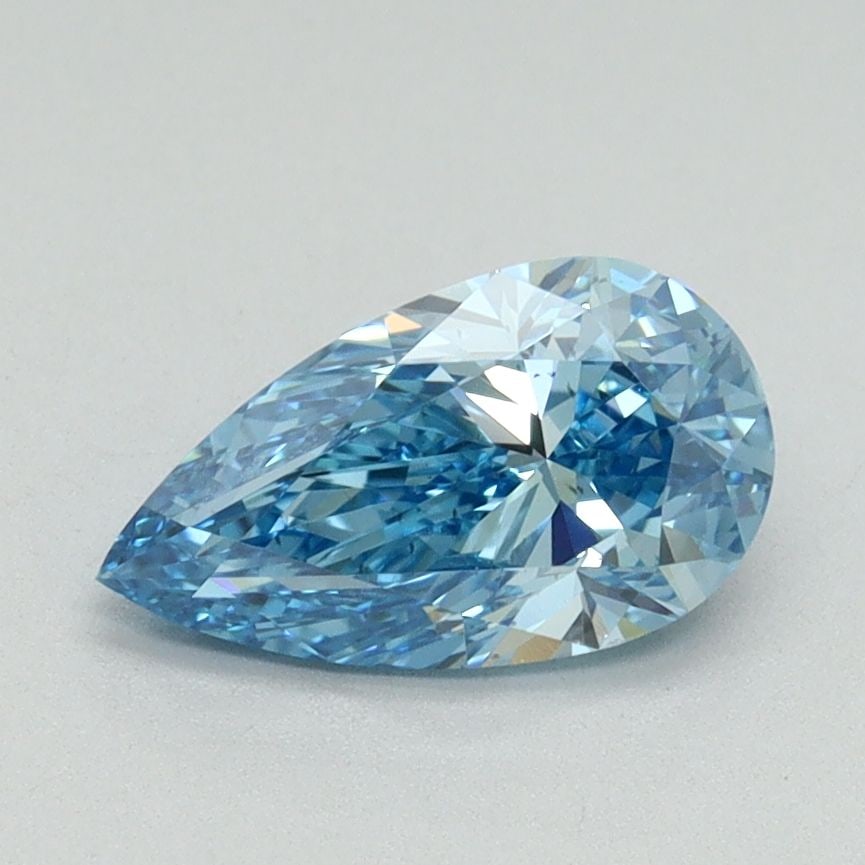 Loose Diamond - PEAR 1.07ct Fancy Vivid Blue VS2: Loose Diamond - PEAR 1.07ct Fancy Vivid Blue VS2 Source: This is a real non-mined Diamond that has been grown in a lab Shape: PEAR Carats: 1.07 Color: Fancy Vivid Blue Certification: IGI Video: