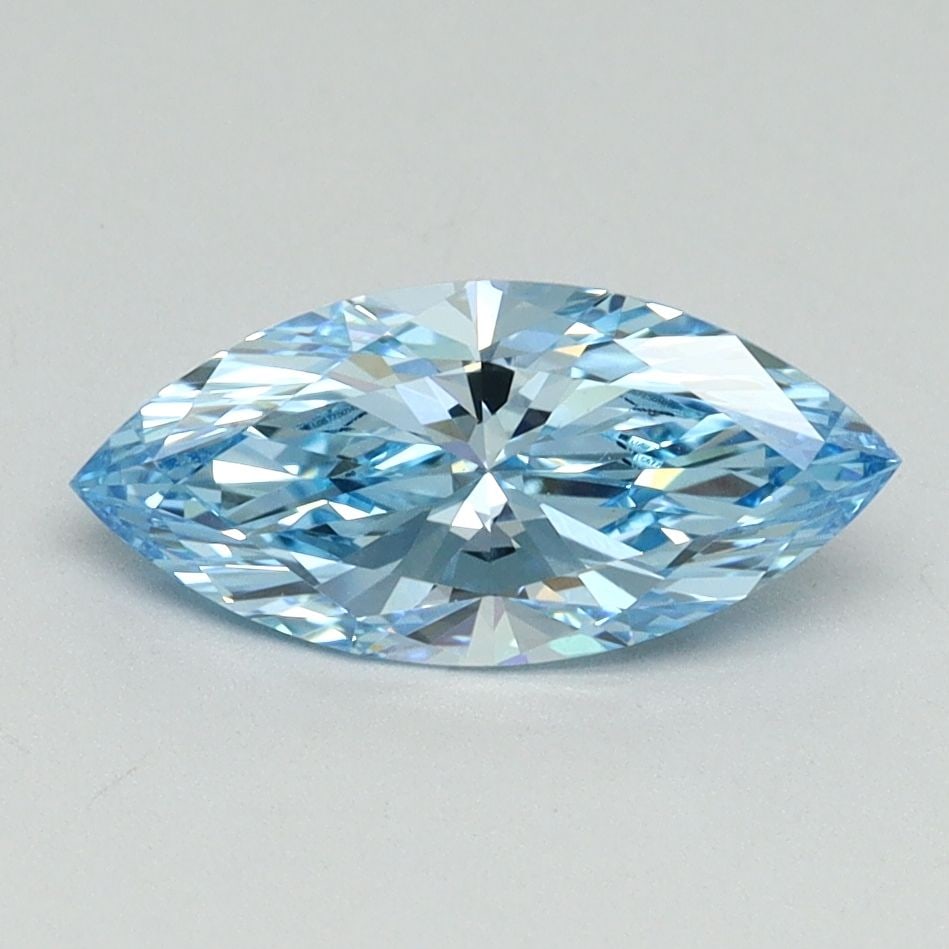 Loose Diamond - MARQUISE 1.07ct Fancy Vivid Blue VS1: Loose Diamond - MARQUISE 1.07ct Fancy Vivid Blue VS1 Source: This is a real non-mined Diamond that has been grown in a lab Shape: MARQUISE Carats: 1.07 Color: Fancy Vivid Blue Certification: IGI Video