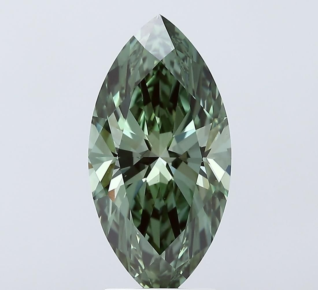 Loose Diamond - MARQUISE 3.0ct Fancy Vivid Green VVS2: Loose Diamond - MARQUISE 3.0ct Fancy Vivid Green VVS2 Source: This is a real non-mined Diamond that has been grown in a lab Shape: MARQUISE Carats: 3.0 Color: Fancy Vivid Green Certification: IGI Vide