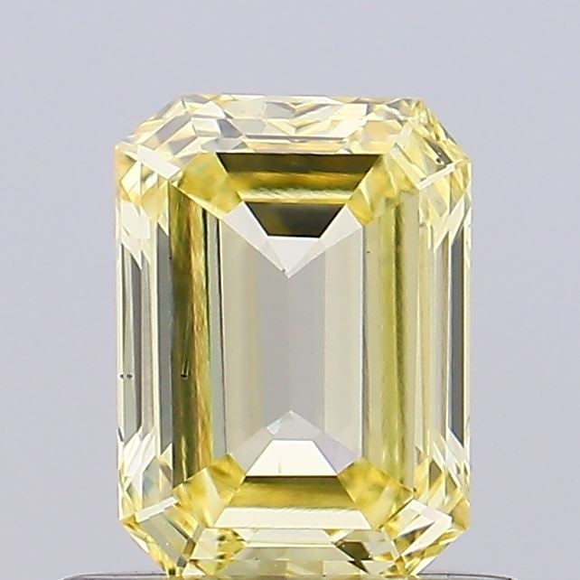 Loose Diamond - EMERALD 0.66ct Fancy Intense Yellow VS1: Loose Diamond - EMERALD 0.66ct Fancy Intense Yellow VS1 Source: This is a real non-mined Diamond that has been grown in a lab Shape: EMERALD Carats: 0.66 Color: Fancy Intense Yellow Certification: NON