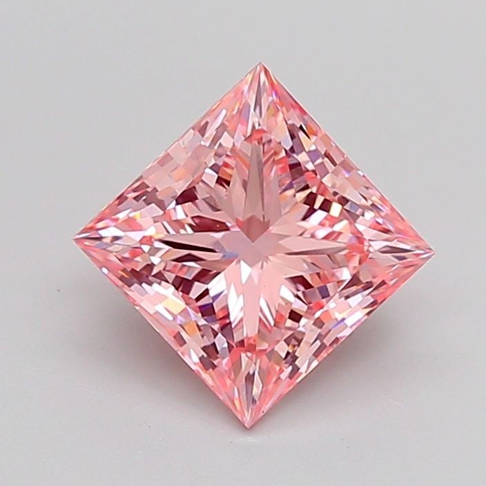 Loose Diamond - PRINCESS 3.0ct Fancy Vivid Pink VS2: Loose Diamond - PRINCESS 3.0ct Fancy Vivid Pink VS2 Source: This is a real non-mined Diamond that has been grown in a lab Shape: PRINCESS Carats: 3.0 Color: Fancy Vivid Pink Certification: IGI Video: