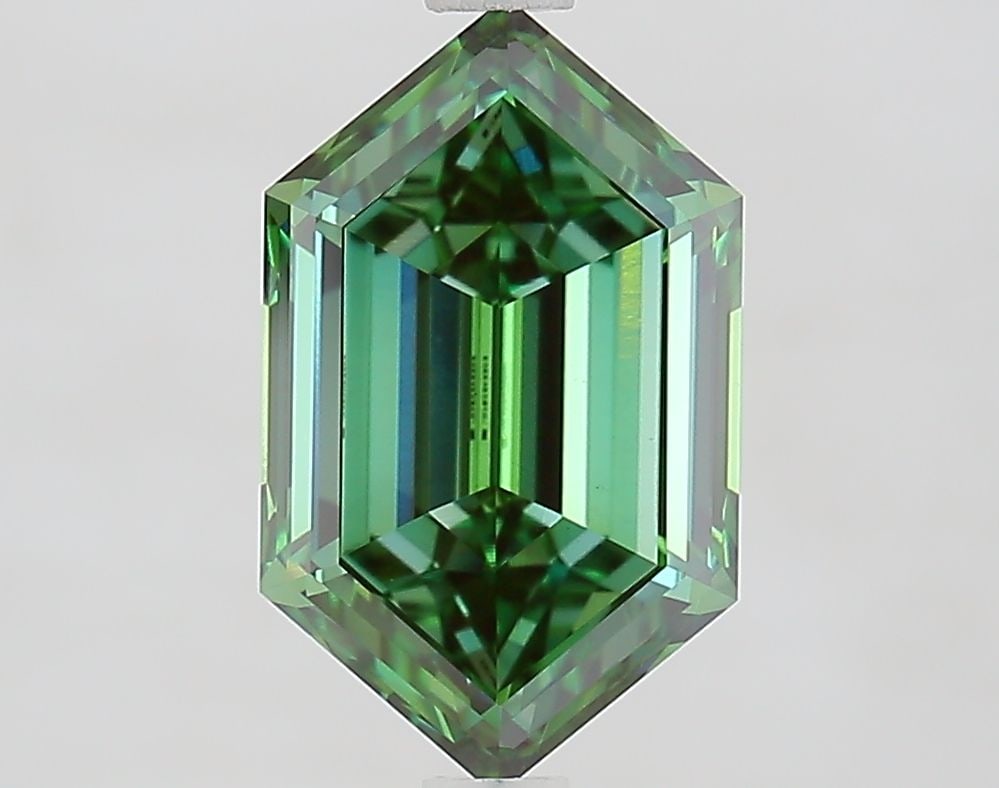 Loose Diamond - HEXAGONAL 2.56ct Fancy Vivid Green VVS2 (1 of 1)