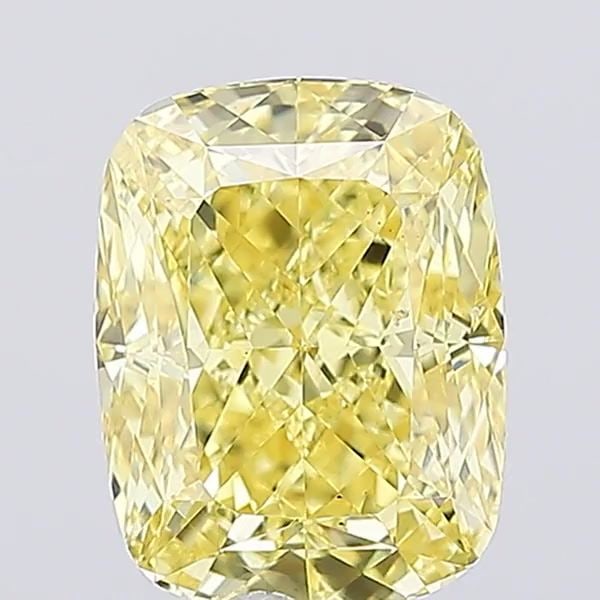 Loose Diamond - CUSHION MODIFIED 5.02ct Fancy Vivid Yellow VS2: Loose Diamond - CUSHION MODIFIED 5.02ct Fancy Vivid Yellow VS2 Source: This is a real non-mined Diamond that has been grown in a lab Shape: CUSHION MODIFIED Carats: 5.02 Color: Fancy Vivid Yellow Cert