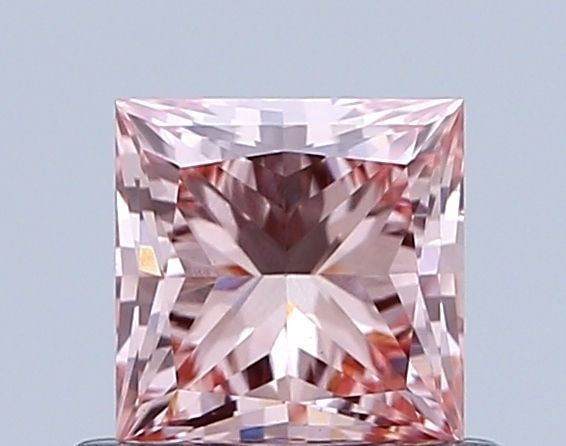 Loose Diamond - PRINCESS 0.57ct Fancy Light Orangey Pink VS1: Loose Diamond - PRINCESS 0.57ct Fancy Light Orangey Pink VS1 Source: This is a real non-mined Diamond that has been grown in a lab Shape: PRINCESS Carats: 0.57 Color: Fancy Light Orangey Pink Certific