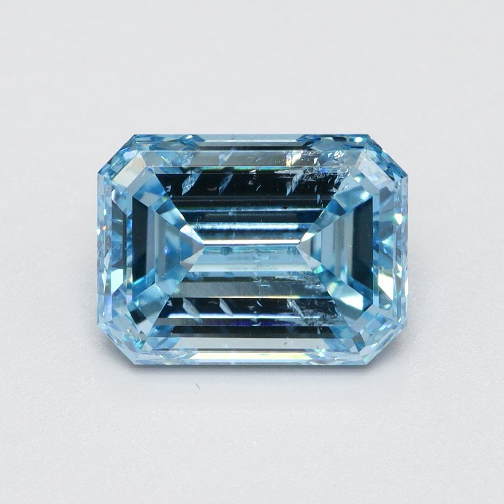 Loose Diamond - EMERALD 1.52ct Fancy Intense Blue SI2 (1 of 1)