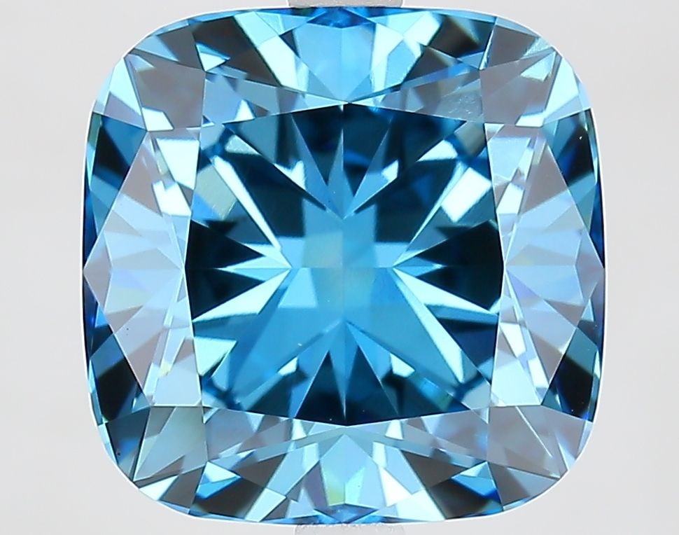 Loose Diamond - CUSHION MODIFIED 5.15ct Fancy Vivid Blue VVS2: Loose Diamond - CUSHION MODIFIED 5.15ct Fancy Vivid Blue VVS2 Source: This is a real non-mined Diamond that has been grown in a lab Shape: CUSHION MODIFIED Carats: 5.15 Color: Fancy Vivid Blue Certifi