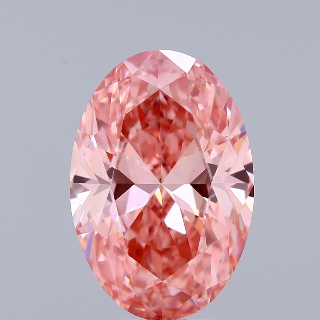 Loose Diamond - OVAL 3.0ct Fancy Vivid Pink VS1: Loose Diamond - OVAL 3.0ct Fancy Vivid Pink VS1 Source: This is a real non-mined Diamond that has been grown in a lab Shape: OVAL Carats: 3.0 Color: Fancy Vivid Pink Certification: IGI Video: