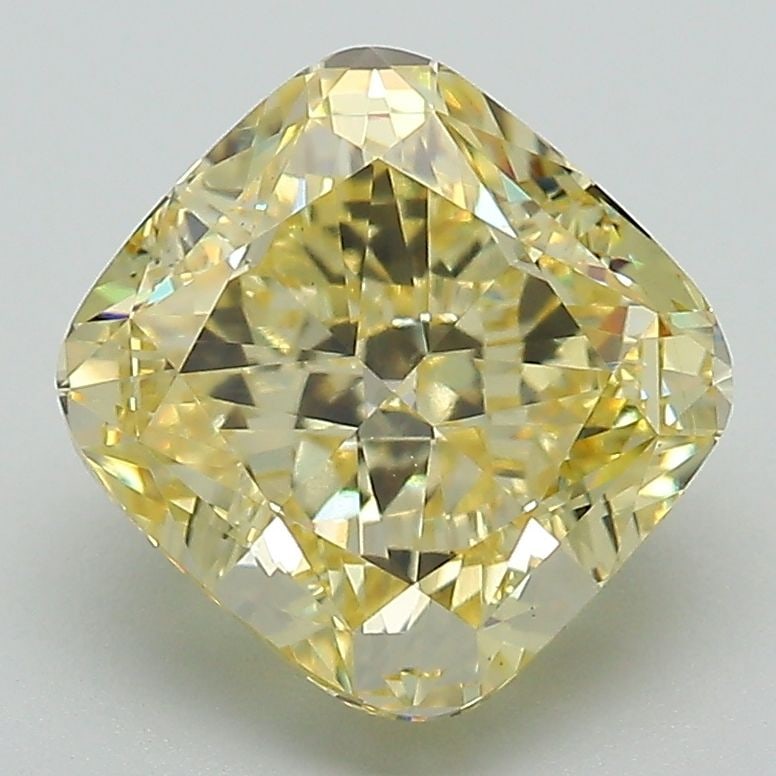 Loose Diamond - CUSHION BRILLIANT 3.36ct Fancy Intense Yellow VS1: Loose Diamond - CUSHION BRILLIANT 3.36ct Fancy Intense Yellow VS1 Source: This is a real non-mined Diamond that has been grown in a lab Shape: CUSHION BRILLIANT Carats: 3.36 Color: Fancy Intense Yello