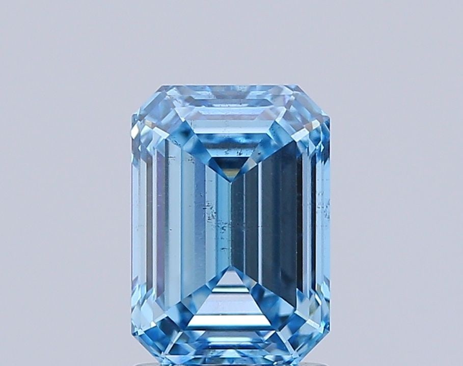 Loose Diamond - EMERALD 1.5ct Fancy Vivid Blue SI2: Loose Diamond - EMERALD 1.5ct Fancy Vivid Blue SI2 Source: This is a real non-mined Diamond that has been grown in a lab Shape: EMERALD Carats: 1.5 Color: Fancy Vivid Blue Certification: NONE Video: