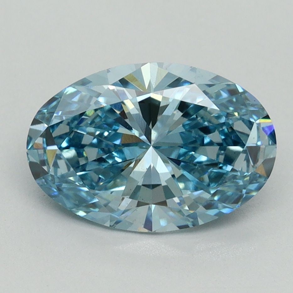 Loose Diamond - OVAL 2.19ct Fancy Vivid Blue VS1: Loose Diamond - OVAL 2.19ct Fancy Vivid Blue VS1 Source: This is a real non-mined Diamond that has been grown in a lab Shape: OVAL Carats: 2.19 Color: Fancy Vivid Blue Certification: IGI Video: