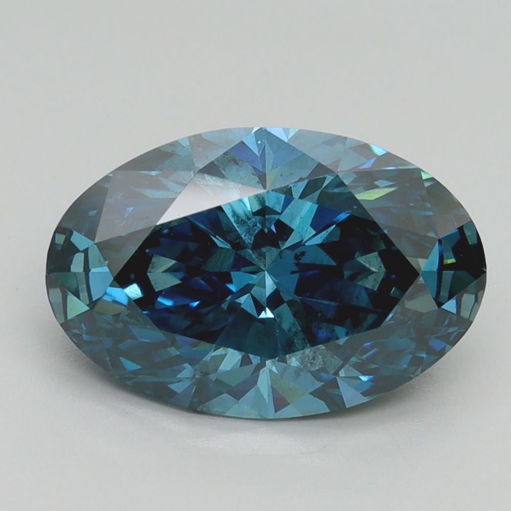 Loose Diamond - OVAL 3.02ct Fancy Vivid Blue SI2 (1 of 1)