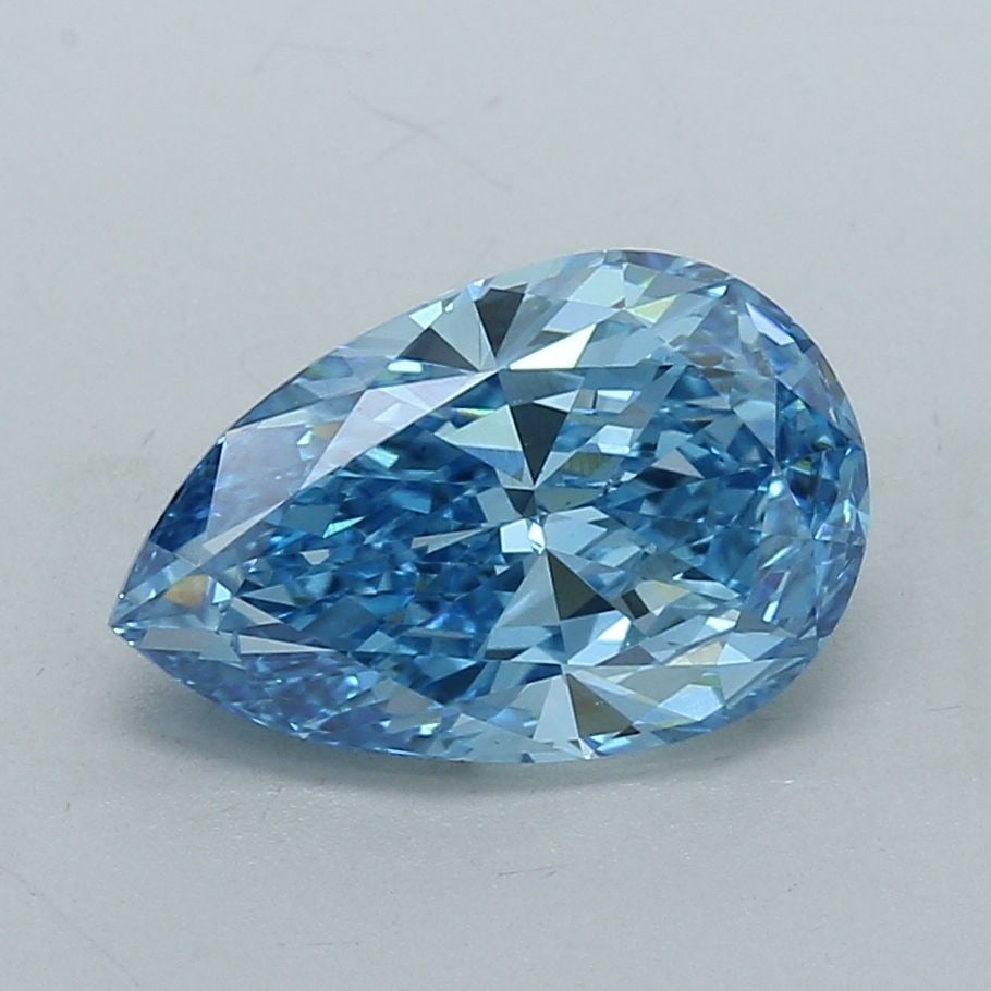 Loose Diamond - PEAR 4.02ct Fancy Vivid Blue VS1: Loose Diamond - PEAR 4.02ct Fancy Vivid Blue VS1 Source: This is a real non-mined Diamond that has been grown in a lab Shape: PEAR Carats: 4.02 Color: Fancy Vivid Blue Certification: IGI Video: