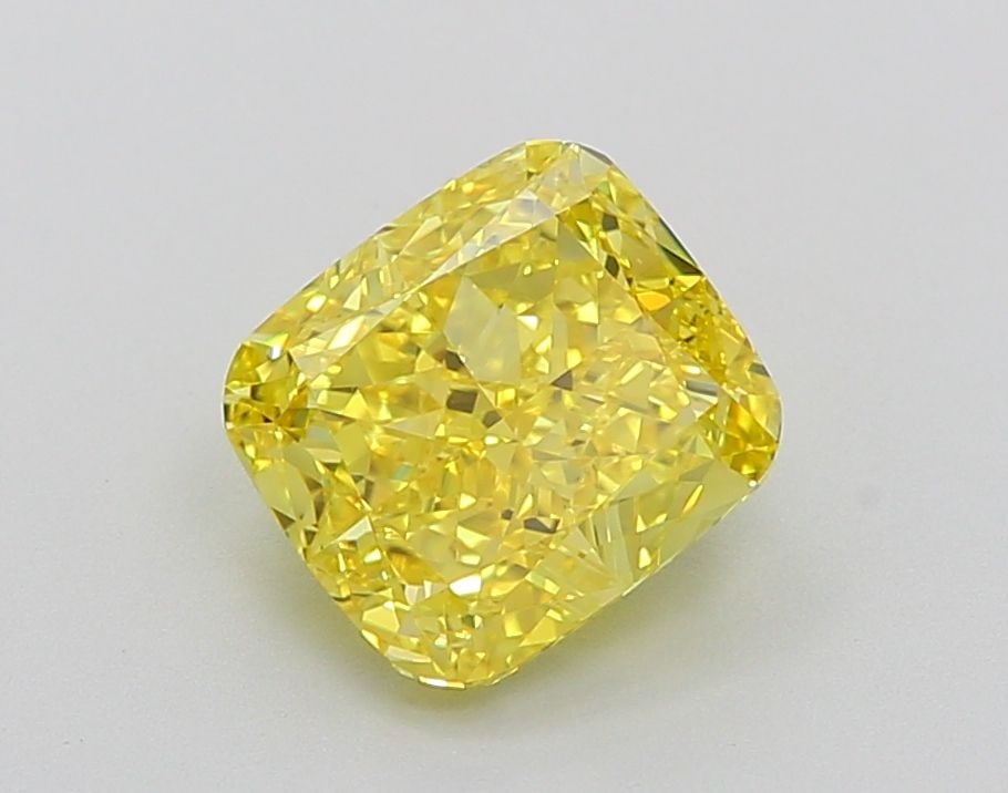 Loose Diamond - CUSHION MODIFIED 2.35ct Fancy Vivid Yellow IF: Loose Diamond - CUSHION MODIFIED 2.35ct Fancy Vivid Yellow IF Source: This is a real non-mined Diamond that has been grown in a lab Shape: CUSHION MODIFIED Carats: 2.35 Color: Fancy Vivid Yellow Certi
