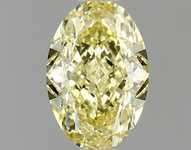Loose Diamond - OVAL 1.08ct Fancy Intense Yellow VS2: Loose Diamond - OVAL 1.08ct Fancy Intense Yellow VS2 Source: This is a real non-mined Diamond that has been grown in a lab Shape: OVAL Carats: 1.08 Color: Fancy Intense Yellow Certification: IGI Video